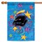 Toland Home Garden Graduation Star Fade Resistant Outdoor House Flag - 40" x 28" - Blue and Black
